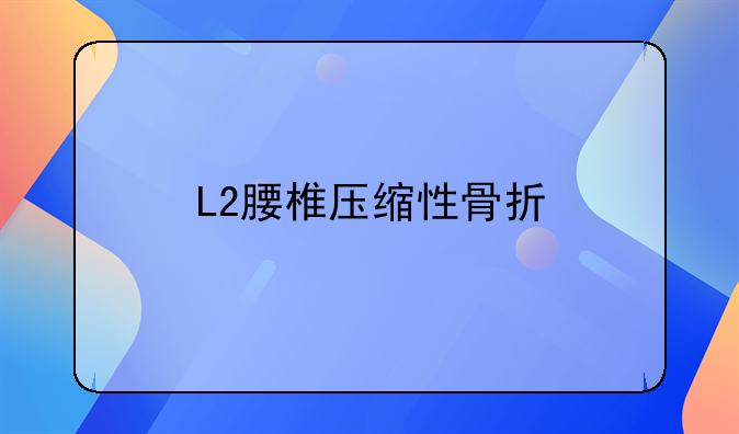 L2腰椎压缩性骨折