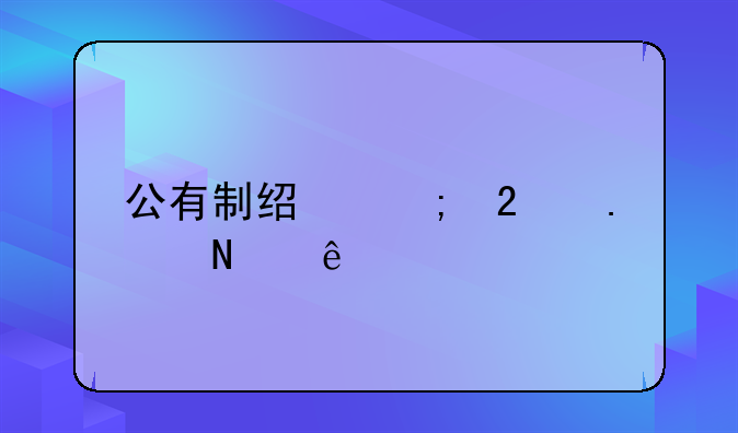 公有制经济包括哪些