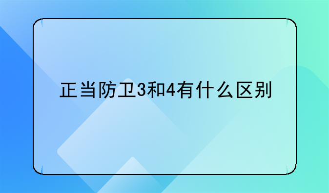 正当防卫4测评