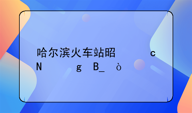 哈尔滨火车站是高铁站吗？