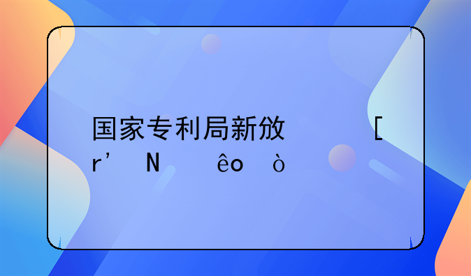 国家专利局新政策有哪些？