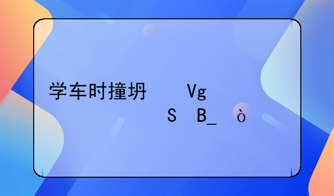 和教练车撞了我全责误工