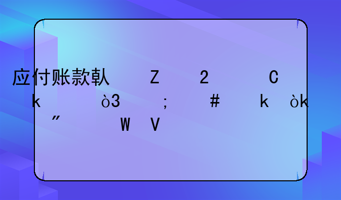 应付账款借方挂帐多年，怎么做会计分录啊