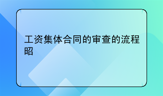 工资集体合同的审查的流程是什么