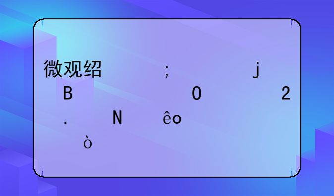 微观经济学的理论体系包括哪些内容？