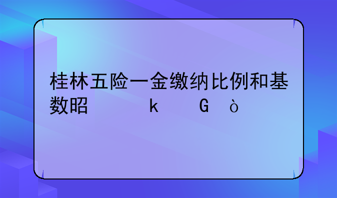 桂林五险一金缴纳比例和基数是多少？