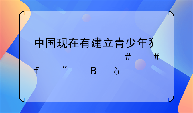 少年犯罪档案！中国现在