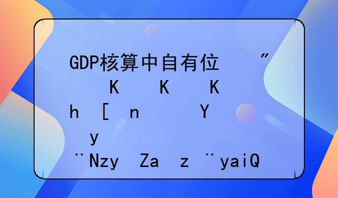 GDP核算中自有住房为什么要将隐含的租金计入GDP呢？