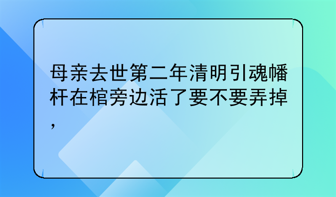 母亲去世第二年清明引魂幡杆在棺旁边活了要不要弄掉，