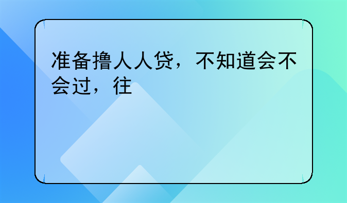 准备撸人人贷，不知道会不会过，征信验证码